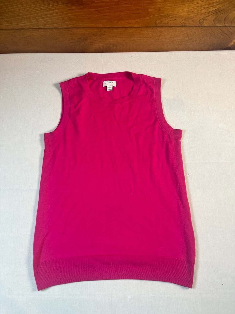 J. Crew Classic Shell Size XXS Pink Cotton Sleeveless Sweater Tank Top
